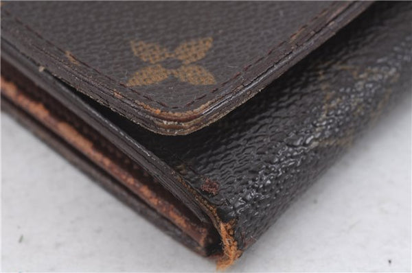 Auth Louis Vuitton Monogram Porte Monnaie Billets Tresor Wallet M61730 LV 3521D