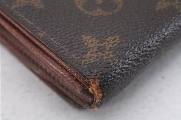 Auth Louis Vuitton Monogram Porte Monnaie Billets Tresor Wallet M61730 LV 3521D