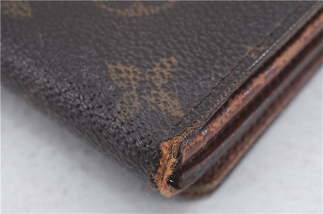 Auth Louis Vuitton Monogram Porte Monnaie Billets Tresor Wallet M61730 LV 3521D