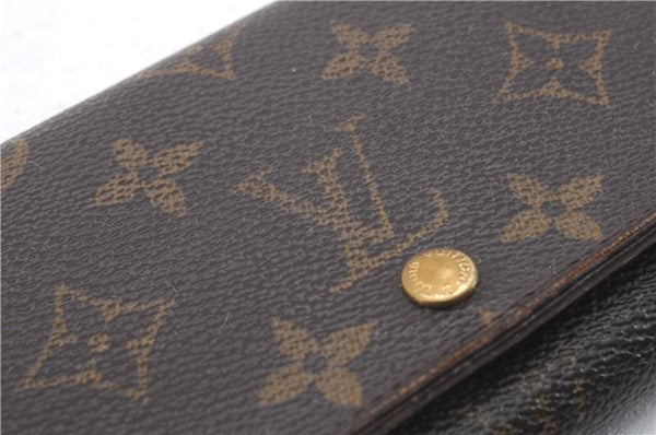 Auth Louis Vuitton Monogram Porte Monnaie Billets Tresor Wallet M61730 LV 3521D