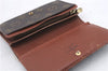 Auth Louis Vuitton Monogram Porte Monnaie Billets Tresor Wallet M61730 LV 3521D