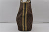 Authentic GUCCI Sherry Line Shoulder Tote Bag GG Canvas Leather Dark Brown 3521E