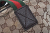Authentic GUCCI Web Sherry Line Tote Bag GG Canvas Leather 131228 Brown 3521I
