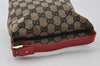 Authentic GUCCI Hand Bag Pouch Purse GG Canvas Leather 0391147 Black 3523I