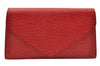 Authentic Louis Vuitton Epi Arts Deco Clutch Bag Red M52637 LV 3524I