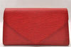 Authentic Louis Vuitton Epi Arts Deco Clutch Bag Red M52637 LV 3524I