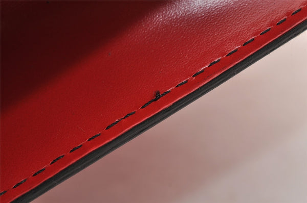 Authentic Louis Vuitton Epi Arts Deco Clutch Bag Red M52637 LV 3524I