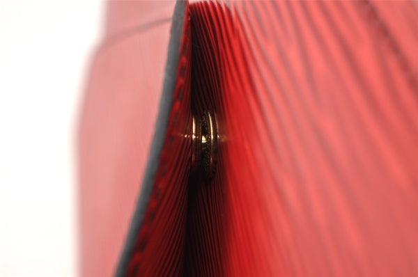 Authentic Louis Vuitton Epi Arts Deco Clutch Bag Red M52637 LV 3524I