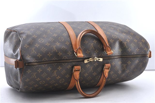 Authentic Louis Vuitton Monogram Keepall Bandouliere 55 M41414 Boston Bag 3527F