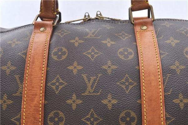 Authentic Louis Vuitton Monogram Keepall Bandouliere 55 M41414 Boston Bag 3527F