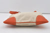 Authentic PRADA Vintage Canvas Leather Shoulder Tote Bag Beige Orange 3528I