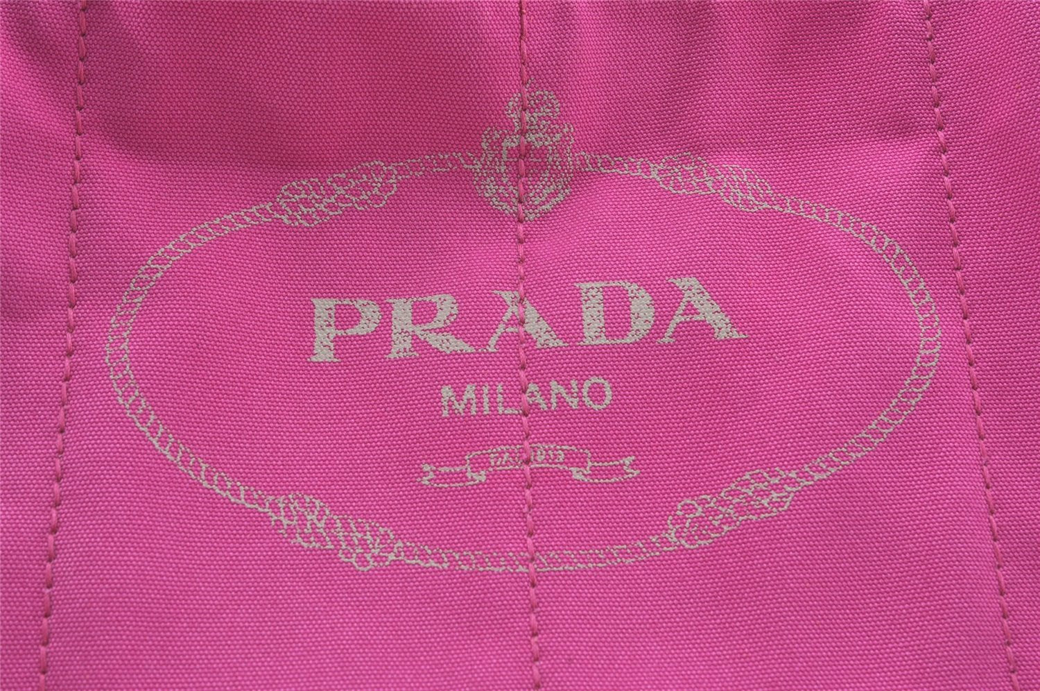 Authentic PRADA Canapa L Canvas Tote Hand Bag Pink 3529I