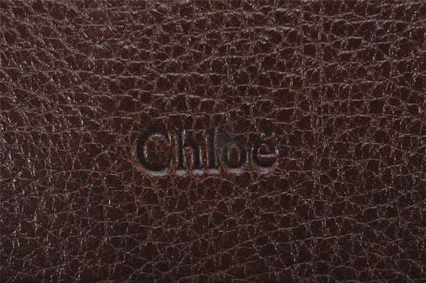 Authentic Chloe Paraty Medium 2Way Shoulder Hand Bag Purse Leather Brown 3530I