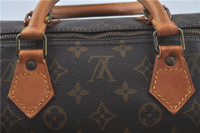 Authentic Louis Vuitton Monogram Speedy 40 Hand Boston Bag M41522 LV 3531B