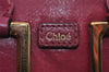 Authentic Chloe Ethel 2Way Shoulder Cross Body Hand Bag Purse Leather Pink 3531I