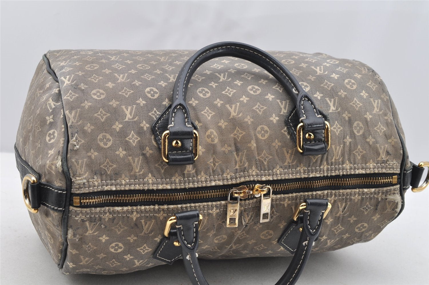 Auth Louis Vuitton Monogram Idylle Speedy Bandouliere 30 Blue M56703 LV 3534I