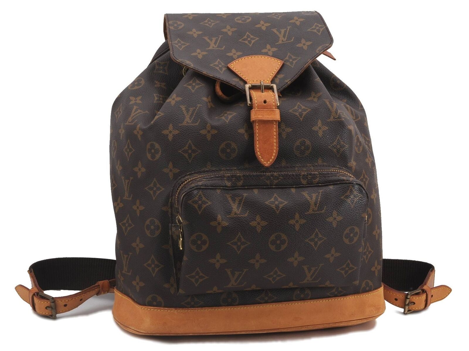 Authentic LOUIS VUITTON Monogram Montsouris GM Backpack M51135 LV 3536B