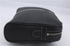 Authentic BURBERRY Vintage Leather Clutch Hand Bag Purse Black Box 3537D