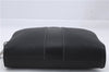 Authentic BURBERRY Vintage Leather Clutch Hand Bag Purse Black Box 3537D