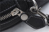 Authentic BURBERRY Vintage Leather Clutch Hand Bag Purse Black Box 3537D