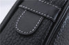 Authentic BURBERRY Vintage Leather Clutch Hand Bag Purse Black Box 3537D