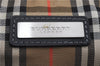 Authentic BURBERRY Vintage Leather Clutch Hand Bag Purse Black Box 3537D