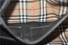 Authentic BURBERRY Vintage Leather Clutch Hand Bag Purse Black Box 3537D