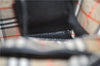 Authentic BURBERRY Vintage Leather Clutch Hand Bag Purse Black Box 3537D
