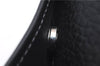 Authentic BURBERRY Vintage Leather Clutch Hand Bag Purse Black Box 3537D