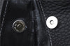 Authentic BURBERRY Vintage Leather Clutch Hand Bag Purse Black Box 3537D