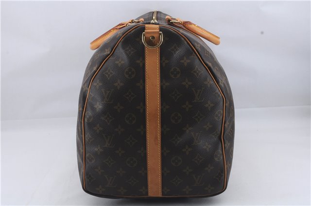 Auth Louis Vuitton Monogram Keepall Bandouliere 60 Boston Bag M41412 LV 3543D