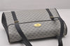 Authentic GUCCI Vintage Micro GG PVC Leather Hand Bag Purse Navy Blue 3543I