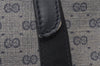 Authentic GUCCI Vintage Micro GG PVC Leather Hand Bag Purse Navy Blue 3543I