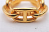 Authentic HERMES Scarf Ring Regate Chaine dAncre Gold 3548D