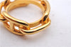 Authentic HERMES Scarf Ring Regate Chaine dAncre Gold 3548D