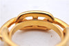 Authentic HERMES Scarf Ring Regate Chaine dAncre Gold 3548D