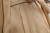 Authentic Chloe Paraty Large 2Way Shoulder Tote Bag Leather Beige 3548F