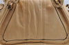 Authentic Chloe Paraty Large 2Way Shoulder Tote Bag Leather Beige 3548F