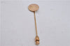 Authentic HERMES Sellier Bijouterie Fantaisie Pin Brooch Accessory Gold 3549D