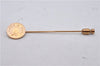 Authentic HERMES Sellier Bijouterie Fantaisie Pin Brooch Accessory Gold 3549D