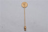 Authentic HERMES Sellier Bijouterie Fantaisie Pin Brooch Accessory Gold 3549D