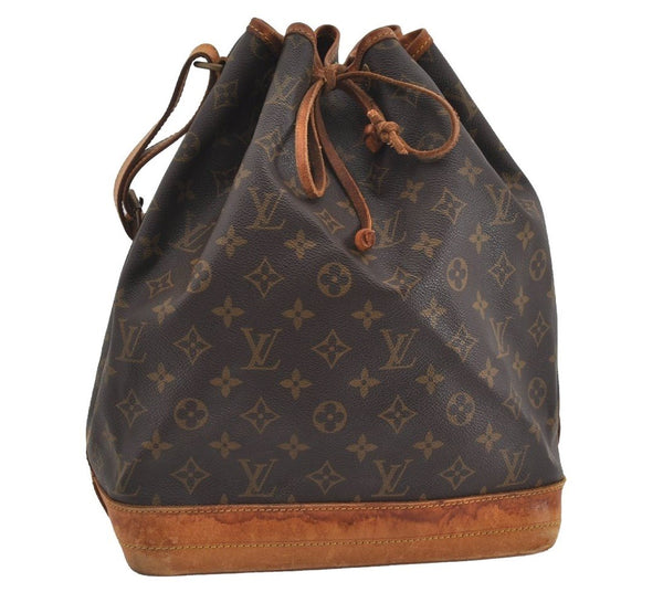 Authentic Louis Vuitton Monogram Noe Shoulder Drawstring Bag M42224 LV 3552I