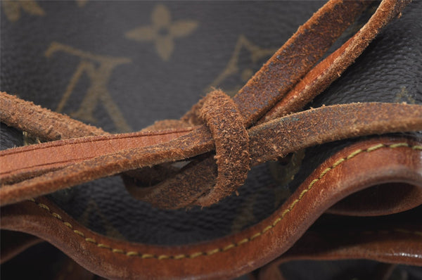 Authentic Louis Vuitton Monogram Noe Shoulder Drawstring Bag M42224 LV 3552I