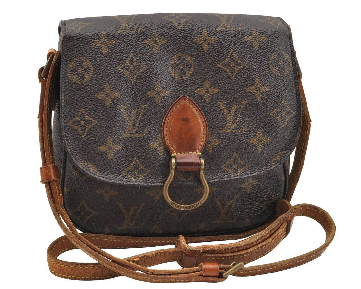 Authentic Louis Vuitton Monogram Saint Cloud MM M51243 Shoulder Cross Bag 3554I