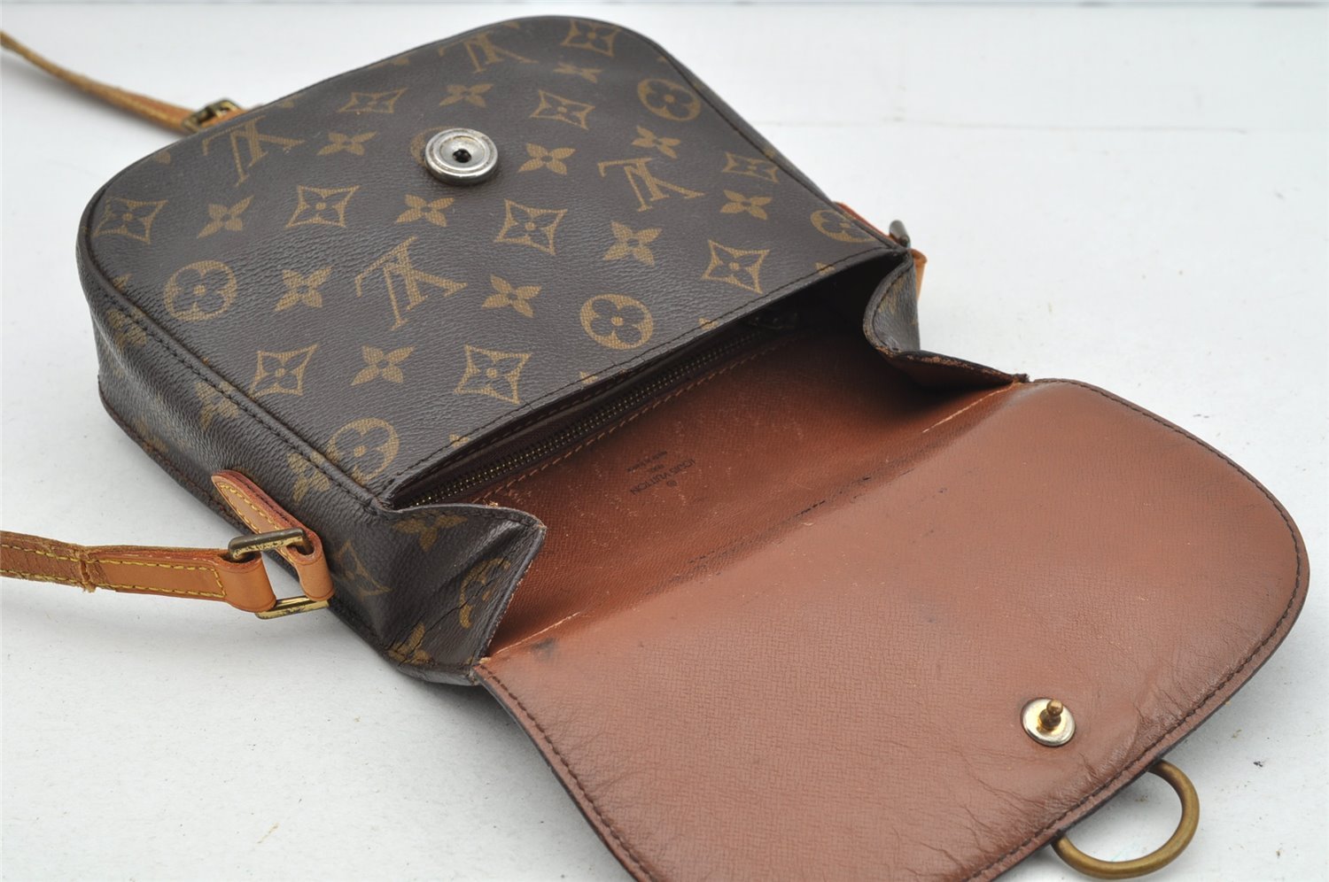 Authentic Louis Vuitton Monogram Saint Cloud MM M51243 Shoulder Cross Bag 3554I