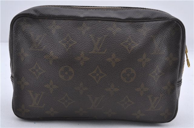 Auth Louis Vuitton Monogram Trousse Toilette 23 Clutch Hand Bag M47524 LV 3556D