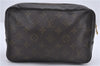 Auth Louis Vuitton Monogram Trousse Toilette 23 Clutch Hand Bag M47524 LV 3556D