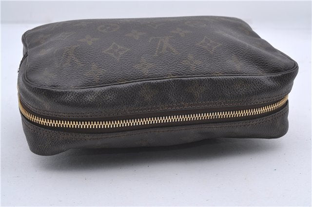 Auth Louis Vuitton Monogram Trousse Toilette 23 Clutch Hand Bag M47524 LV 3556D