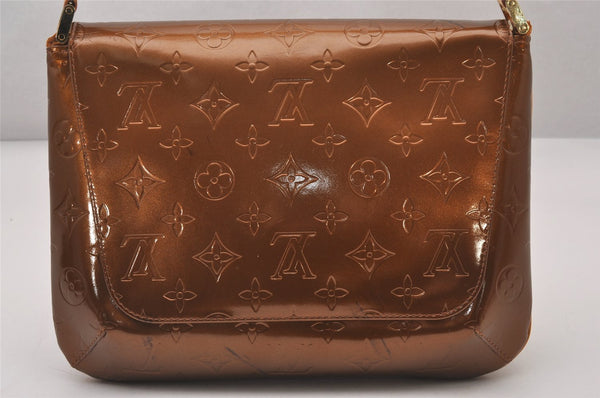 Auth Louis Vuitton Vernis Thompson Street Shoulder Bag Brown M91124 LV 3557I