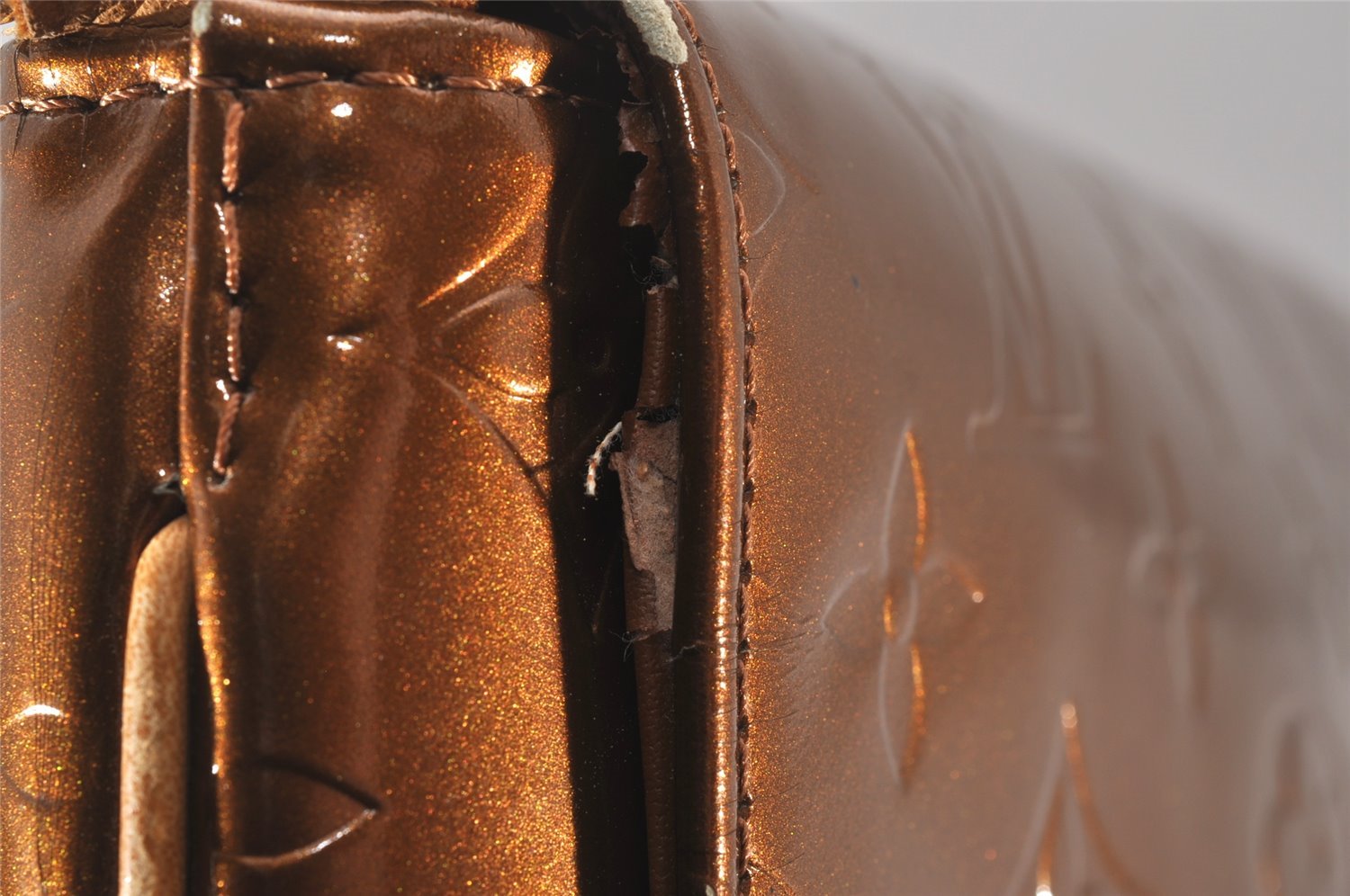 Auth Louis Vuitton Vernis Thompson Street Shoulder Bag Brown M91124 LV 3557I